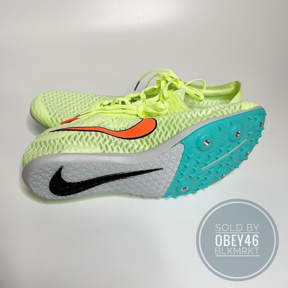 Nike Zoom Mamba V 5 Barely Volt Orange Track Cleats AJ1697-700 Men\'s Size 10
